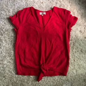 Madewell Texture & Thread Tie Front Top